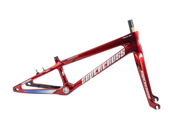 Supercross BMX Vision F1 Carbon Fibre Racing Chassis - Metallic Red