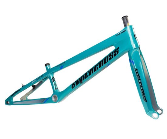 Supercross BMX Vision F1 Carbon Fibre Racing Chassis - Lightning Teal