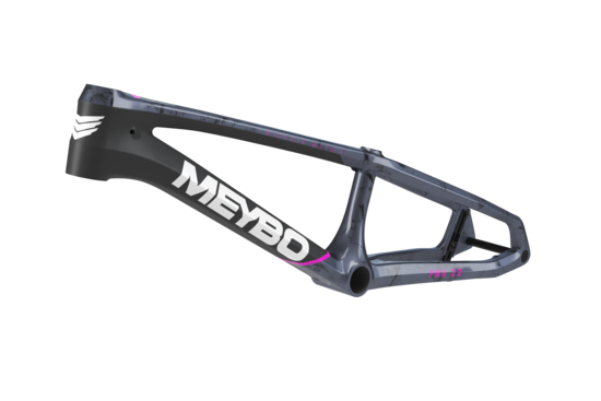 Meybo 2026 HSX Carbon BMX Race Rāmis - Matte melns/Rozā/Pelēks