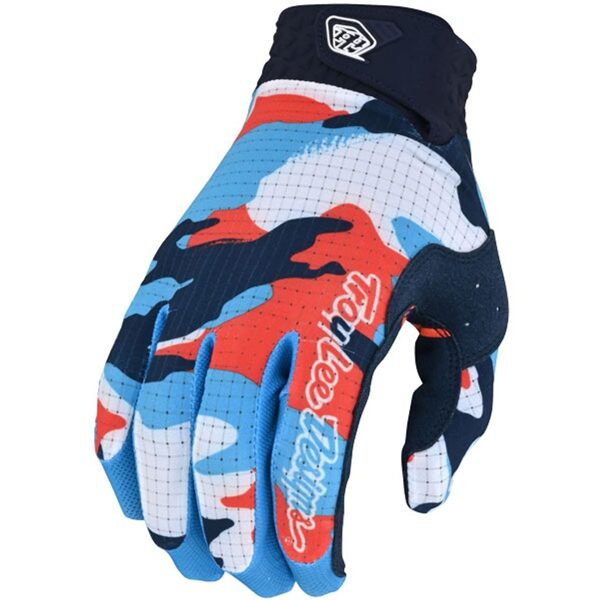 Bērnu Troy Lee Designs Air Cimdi Formula Camo - Tumši Zili/Oranži