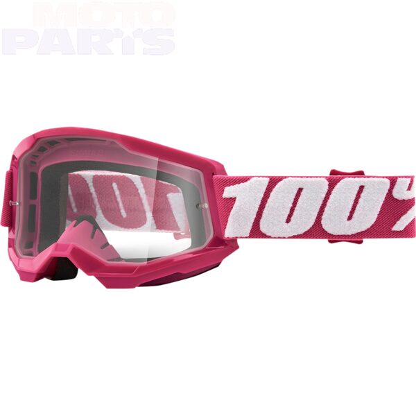 100% Strata II Pink Clear Lens Goggles