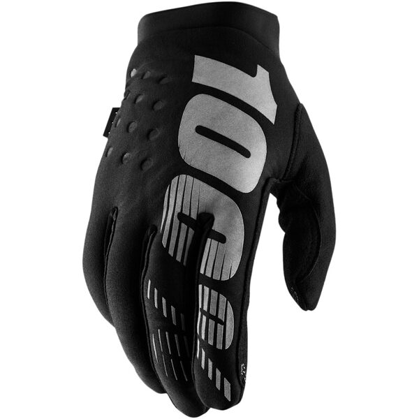100% BRISKER Glove Black/Grey