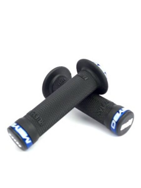 ODI BMX Ruffian Meybo Lock-On Stūres Rokturi 130mm - Melns/Zili Uzgaļi 