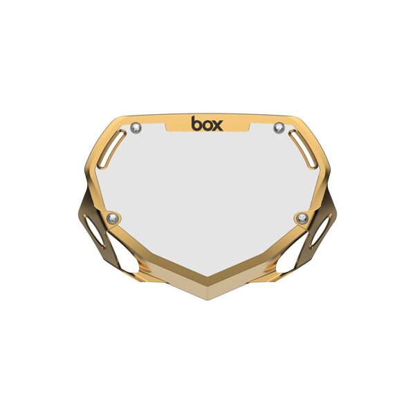 Box Two Number Plate - Chrome Gold 