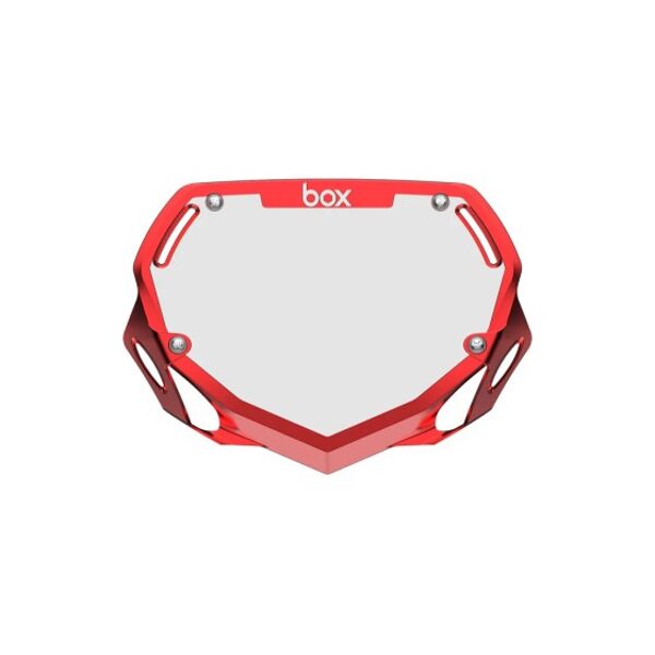 Box Two Number Plate - Chrome Red 