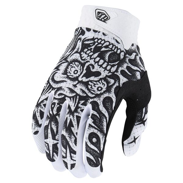 Bērnu Troy Lee Designs Air Cimdi Skull Demon - Melns/Balts