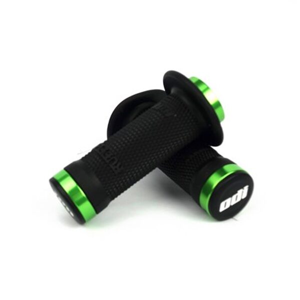 ODI BMX Ruffian Flange Lock on Black Grip 100 mm Green