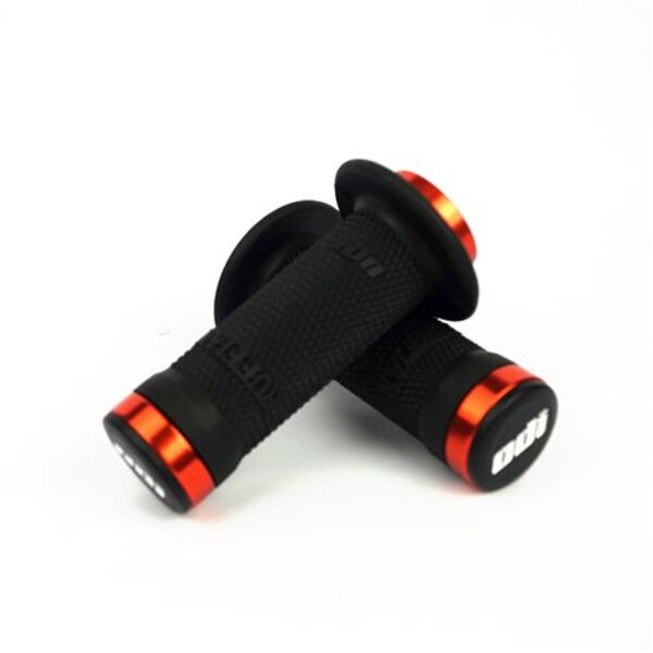 ODI BMX Ruffian Flange Lock on Black Grip 100 mm Orange
