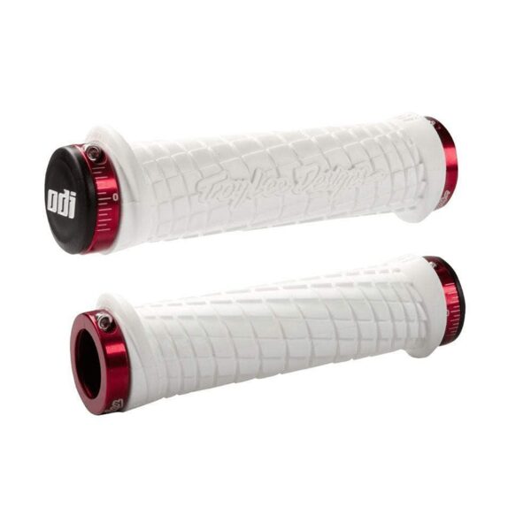 ODI Troy Lee Designs No Flange Lock-On Grip 130mm - White