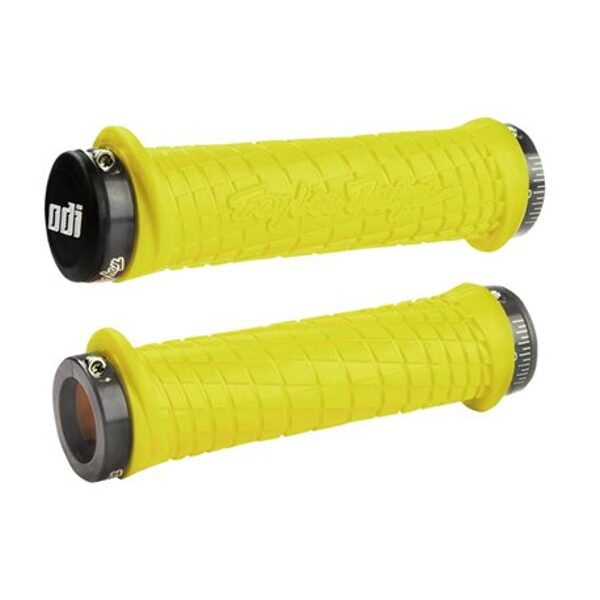 ODI TroyLee Designs No Flange Lock-On Grips 130mm - Yellow