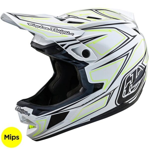 TLD D4 Composite W/Mips Helmet Pinned - Light Gray